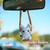 Bunny on a swing crochet pattern, Baby bunny plushie car hanger crochet, Car decor crochet, Bunnies lover gift handmade, Car accessory DIY