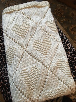 Diamond Love Blanket Knitting Pattern, PDF, Instant Download