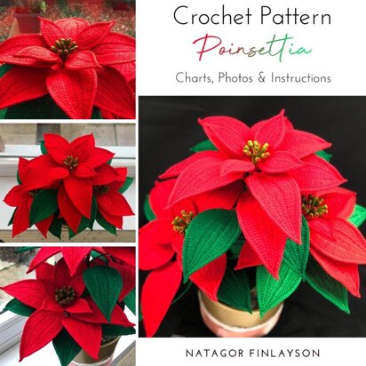 Crochet Poinsettia Pattern