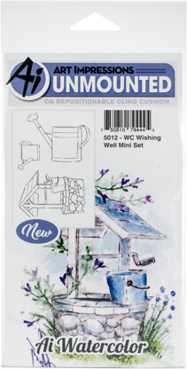 Art Impressions Watercolor Cling Rubber Stamps - Wishing Well Mini Set ...