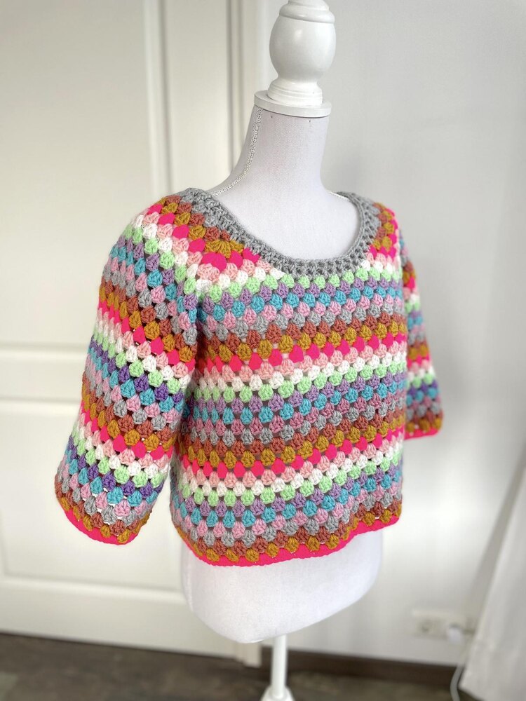 Crochet sweater in the on sale round