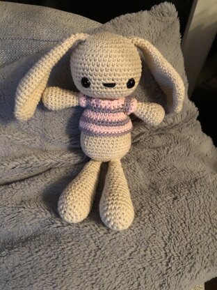 Mollie The Bunny - Free Toy Crochet Pattern For Kids in Paintbox Yarns Cotton Aran by Paintbox Yarns