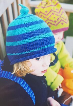 Striped Knotted Beanie