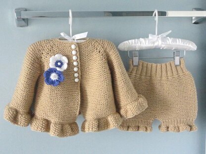 Knitting Baby Cardigan Garter Stitch Baby Bloomers