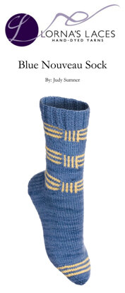 Blue Nouveau Socks in Lorna's Laces Shepherd Sock