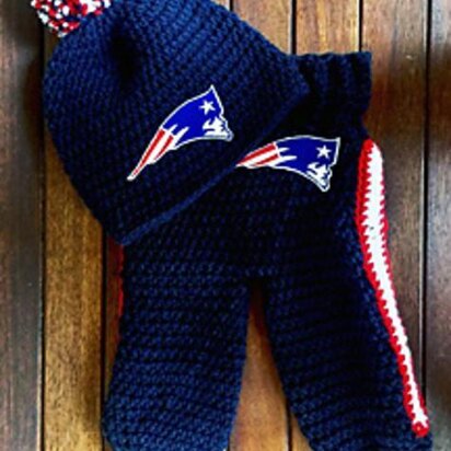 Baby Football Beanie Pant Set - Brady Set