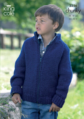 Cardigans in King Cole Big Value Chunky - 3256
