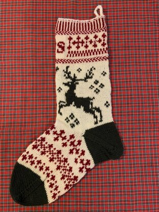 Frolicking Reindeer Christmas Stocking