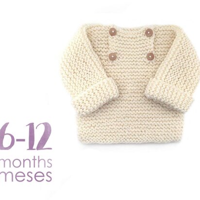 Size 6-12 months - Natural Baby Sweater
