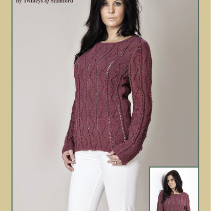 Knitted Textured Sweater in Twilleys Freedom Echo DK - 9165