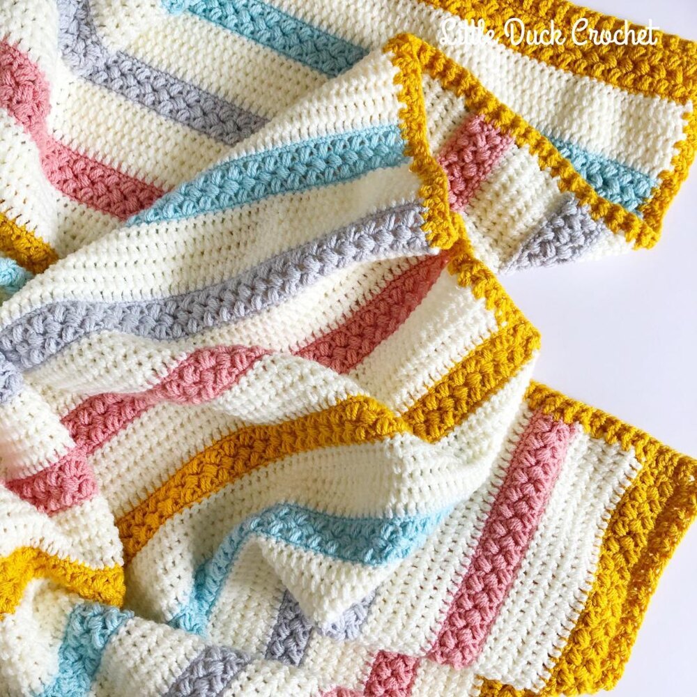 Bean stitch baby blanket pattern hot sale