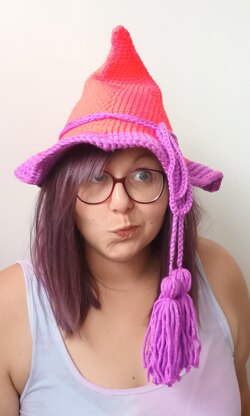Unconventional crochet witch hat