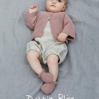 Carina Jacket & Bootees - Knitting Pattern in Debbie Bliss Luna