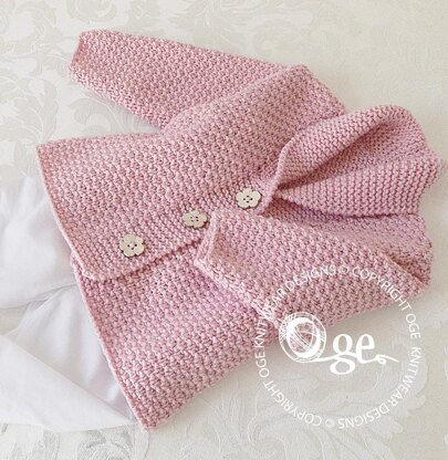 Versatile baby Cardigan or Vest with shawl collar P081