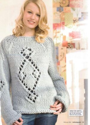 Diamond Lace Motif Jumper