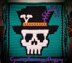 Halloween Mosaic Square - VooDoo Daddy Skull