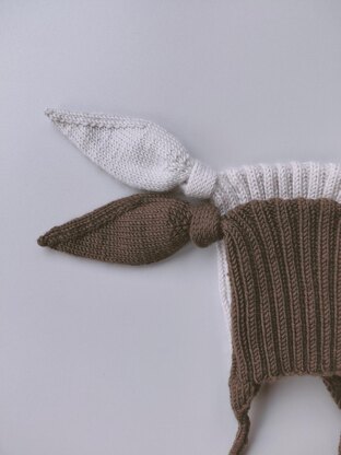 Little knot bunny hat ribbed