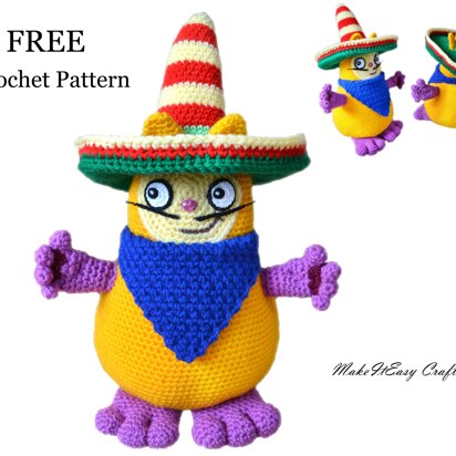 Free crochet pattern. Hungry Henry amigurumi. Baby TV cartoon character.