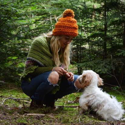 Crochet chunky woodland hat