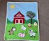 Farm animal friends applique blanket