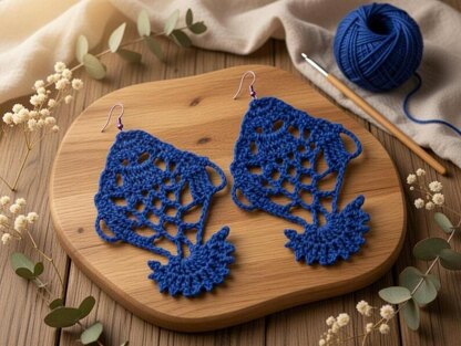 Crochet fish earrings Pdf + Video Tutorial