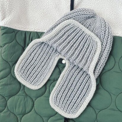 Brioche Ear Flap Hat - knitting pattern