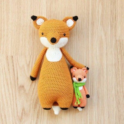 Fox with Scarf Crochet Amigurumi Pattern