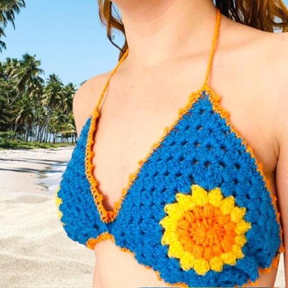 Granny Square Crochet Bralette Crochet pattern by Joanne Johncey