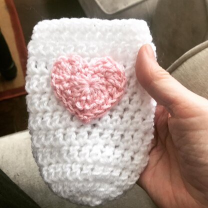 Heart Mason Jar Cozy