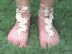 Zig zag barefoot sandals