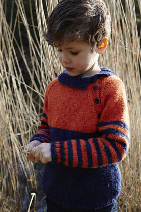 "Sonny Jim Sweater" - Sweater Knitting Pattern For Boys in Debbie Bliss Aymara - DB216