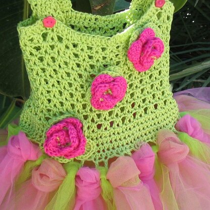 Sweet Briar Rose crochet tutu dress