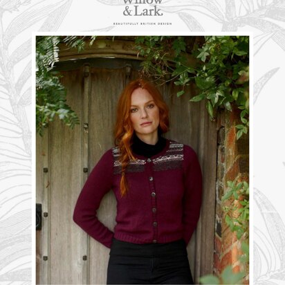 Charlotte Cardigan - Knitting Pattern For Women in Willow & Lark Ramble