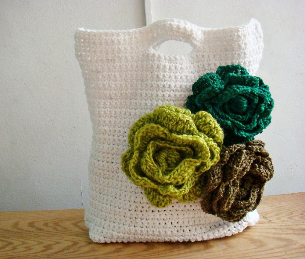 Crochet Bag, Ring of Flowers Bag