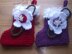 Christmas Rose DK gift stocking vintage home decor knitting pattern