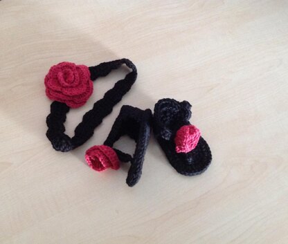 Baby Sandals & Headband Set N 202