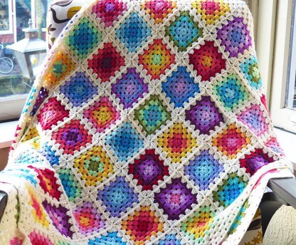 Colourful Granny Square Blanket