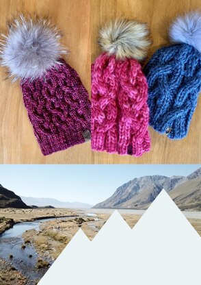 Braided Rivers Beanie - cable knit hat