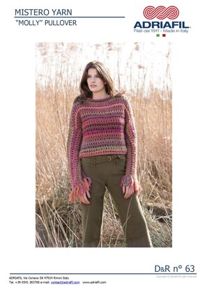 Molly Pullover in Adriafil Mistero - Downloadable PDF