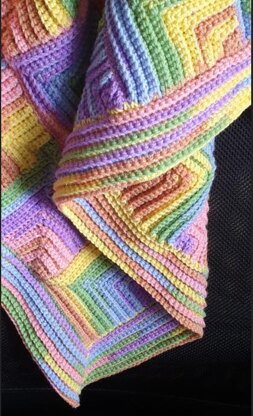 Rainbow Textured Baby Blanket (US)