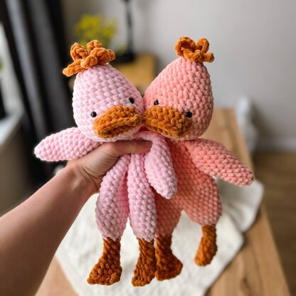 Crochet duck snuggler pattern Cute crochet lovey pattern for kids Crochet duck cuddler pattern, no-sew pattern