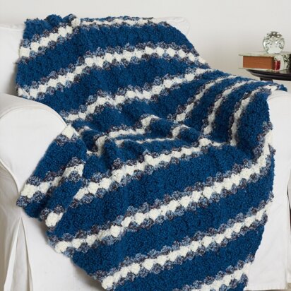 Bias Stripes Afghan in Bernat Soft Boucle