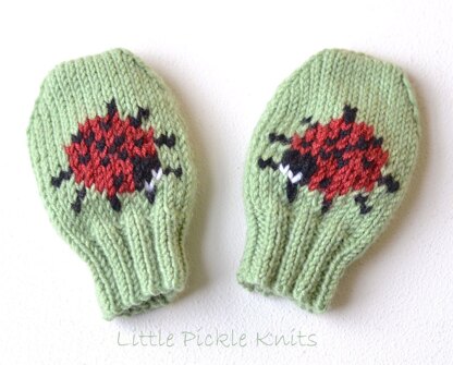 Little Ladybird baby mittens