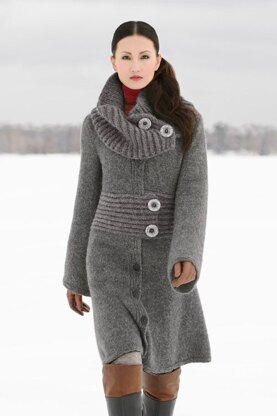 Moscow Coat in Blue Sky Fibers Techno and Bulky