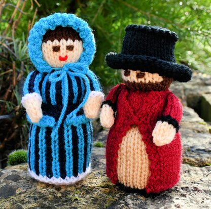 Victorian Ladies & Gentlemen Doll Knitting Pattern - Toy Knitting Pattern