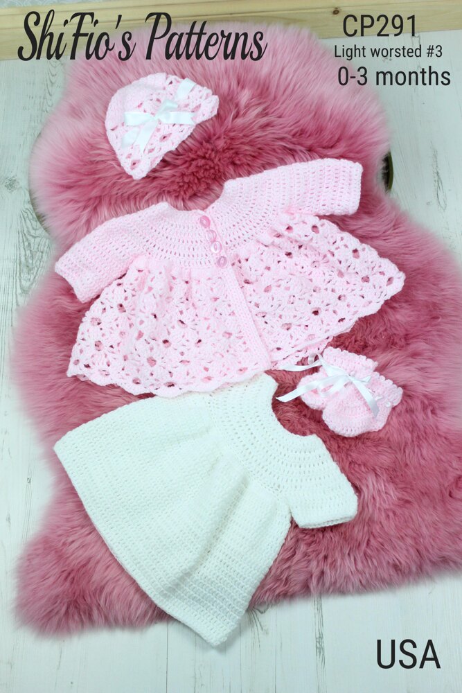 Crochet baby matinee outlet jacket