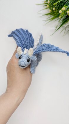 Celestial the Dragon crochet pattern, amigurumi dragon pattern