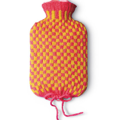 Hot Water Bottle Cozy in Blue Sky Fibers Sport Weight - Downloadable PDF - knitting pattern