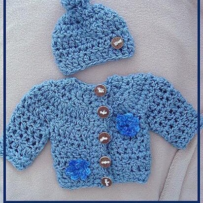 Baby Sweater and Hat Set  PDF  SPP-96