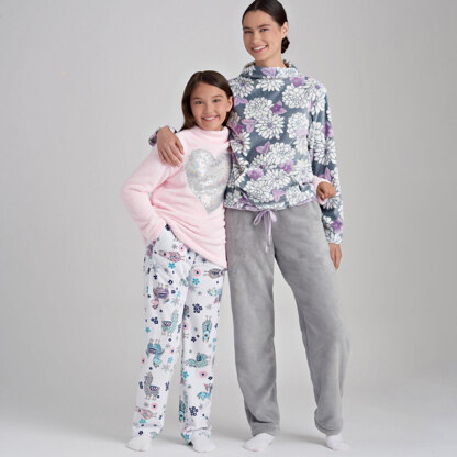 Simplicity S9019 Girls & Misses Loungewear - Paper Pattern, Size A (S - L / XS - XL)